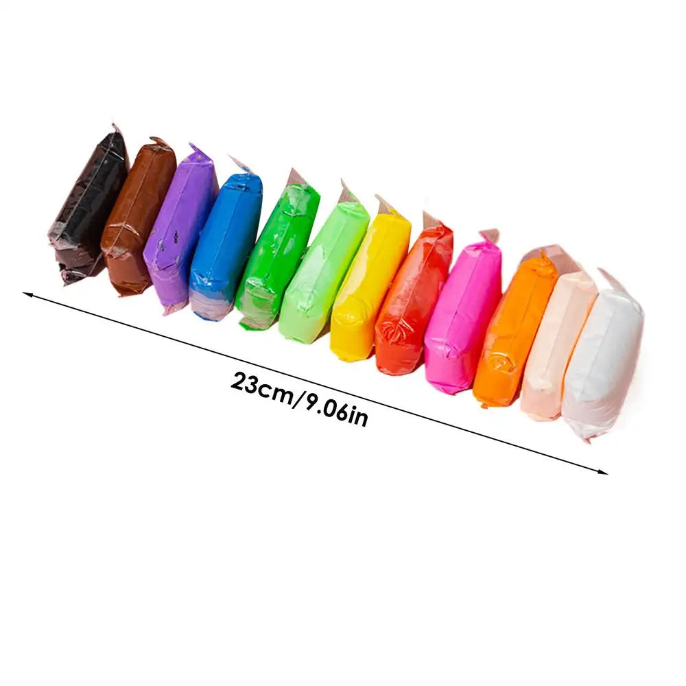 12/24/36 Colors Air Dry Clay Super Light Modeling Clay DIY Crafts with Tools Soft Creative Educational Toys for Kids Gifts Oasis Select 12pcs