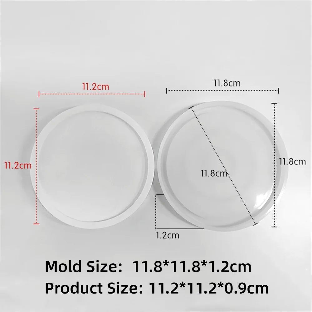 DIY Oval Tray Mold Storage Box Silicone Mold Oval Coaster Crystal Mold Ashtray Cement Flower Pot Mold Resin Casting Plaster Mold Oasis Select Round Mold
