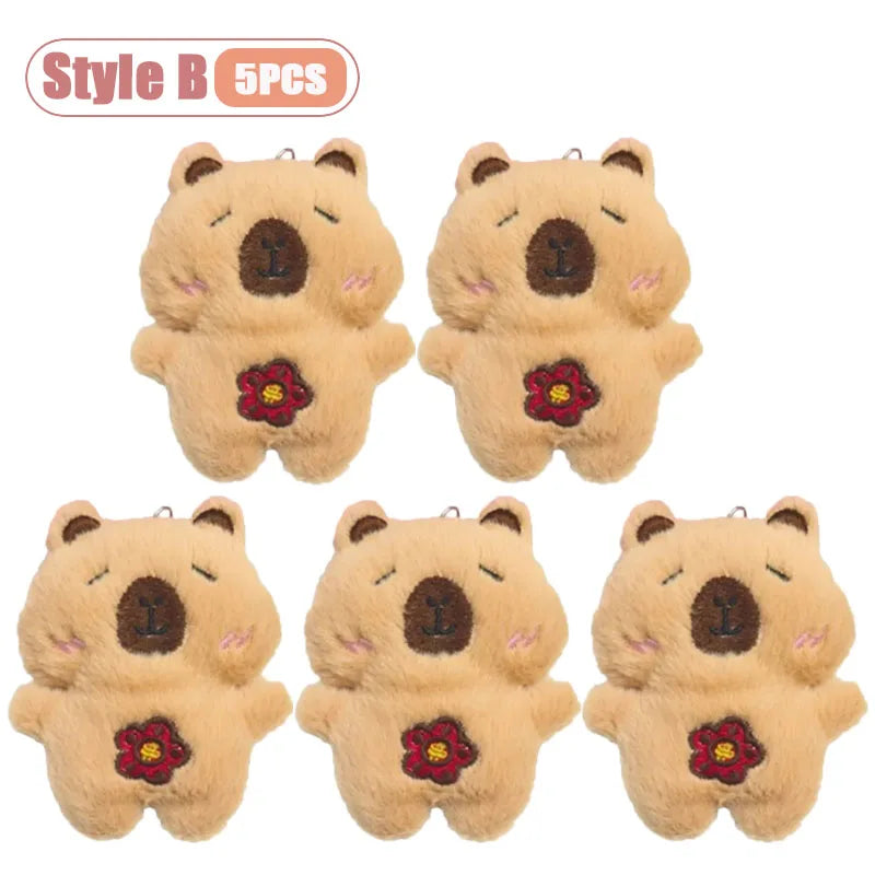 Capybara Plush Keychain – Squeaky Cute Bag Charm | 1–10 PCS