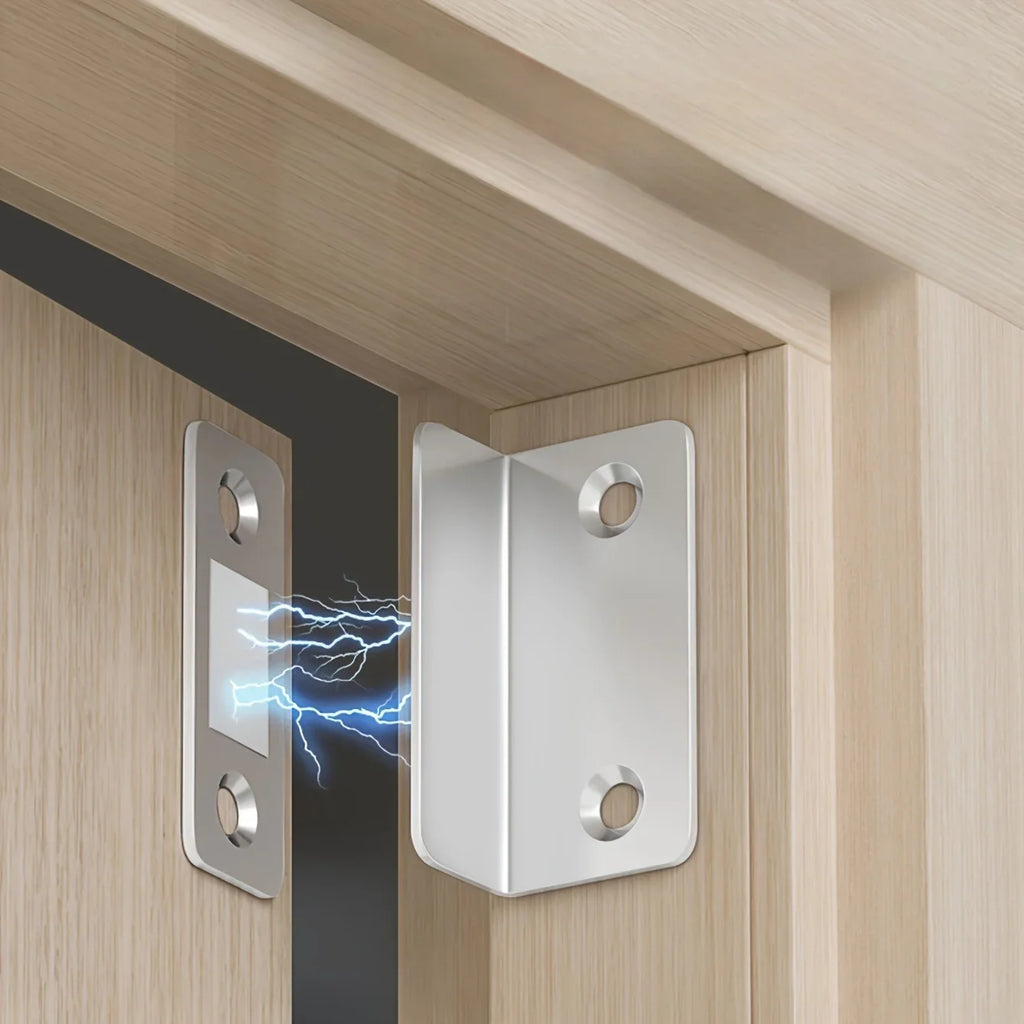 Punch Free Door Stopper Strong Magnetic L-shaped Closet Door Closer Ultra Thin Invisible Anti Collision for Home Improvement Oasis Select