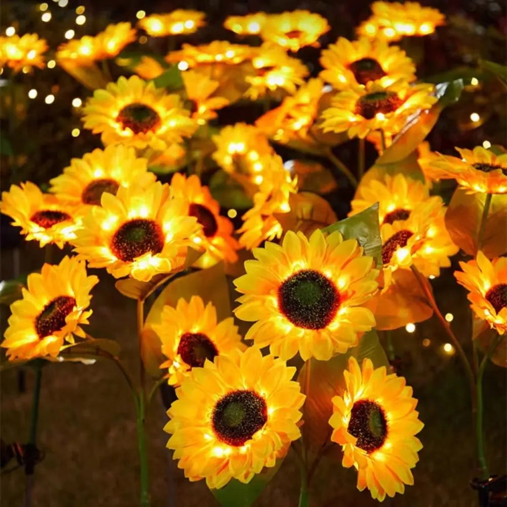 Solar Sunflower Garden Stake Light | Waterproof LED Lamp