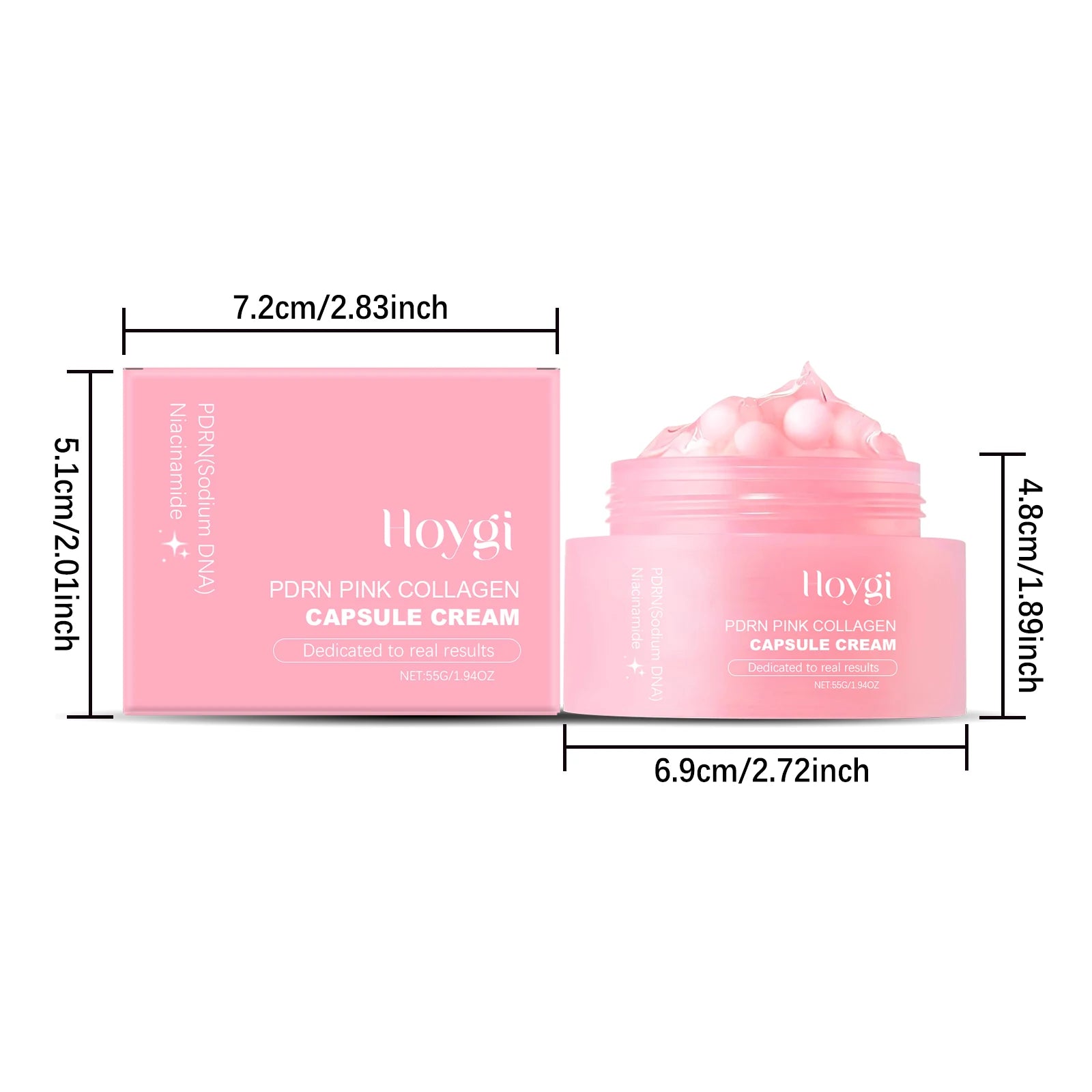 Moisturizing Collagen Capsule Cream Hydrating Firming Anti-Aging Niacinamide Even Skin Tone Brightening Facial Skin Oasis Select 55g Boxed