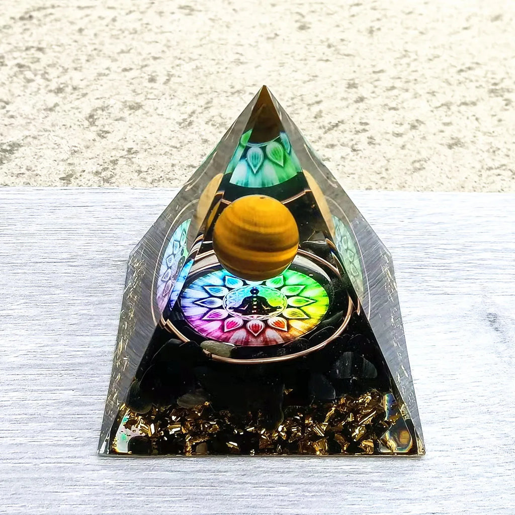 Crystal Pyramid ornaments crushed stone glue dropping resin crafts home and office car decoration products decorations for home Oasis Select 5 60mm x 60mm
