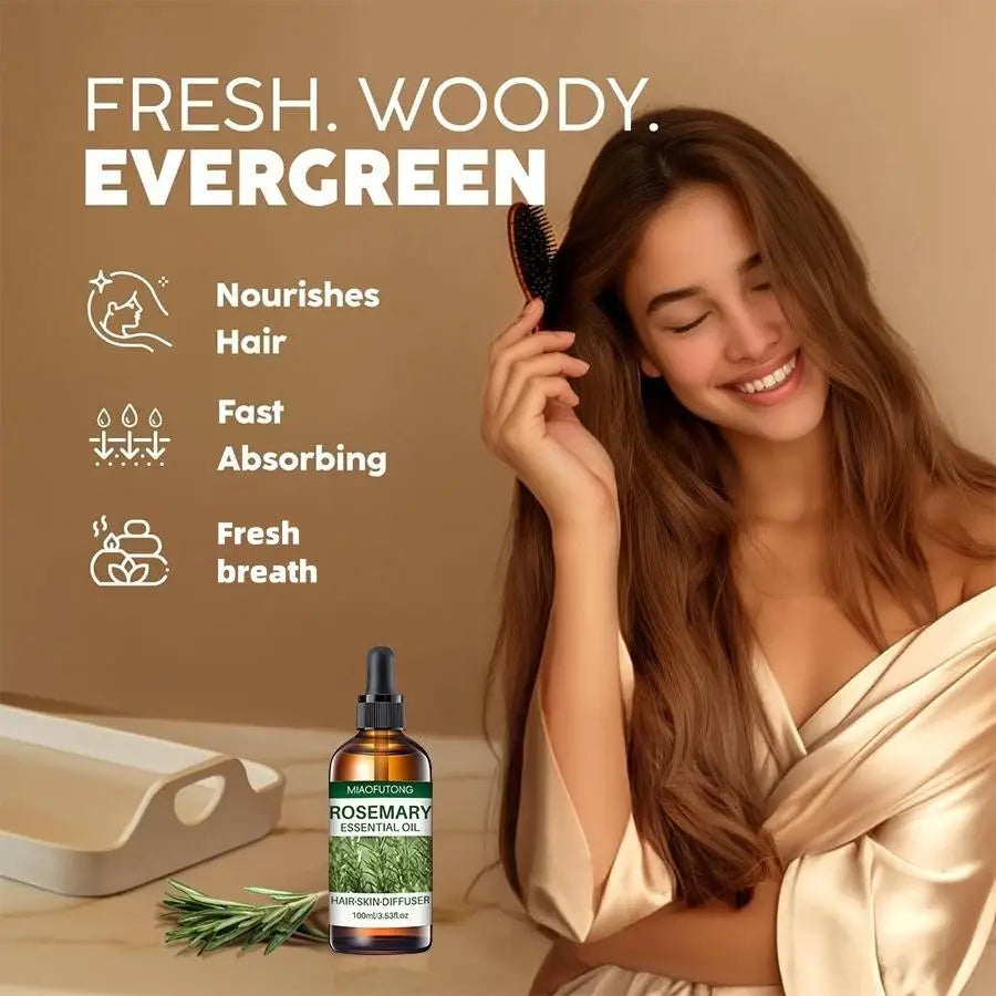 Rosemary Oil for Hair Growth,Rosemary Hair Growth Oil,Hair Strengthening Serum for Dry Damaged Hair Loss Treatment & Scalp Care Oasis Select