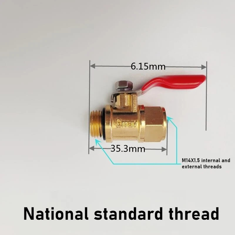 All Copper Valve Agricultural Pesticide Sprayer Ball Valve Switch High-pressure Plunger Pump Power Spray Accessories Oasis Select 14x1.5 National