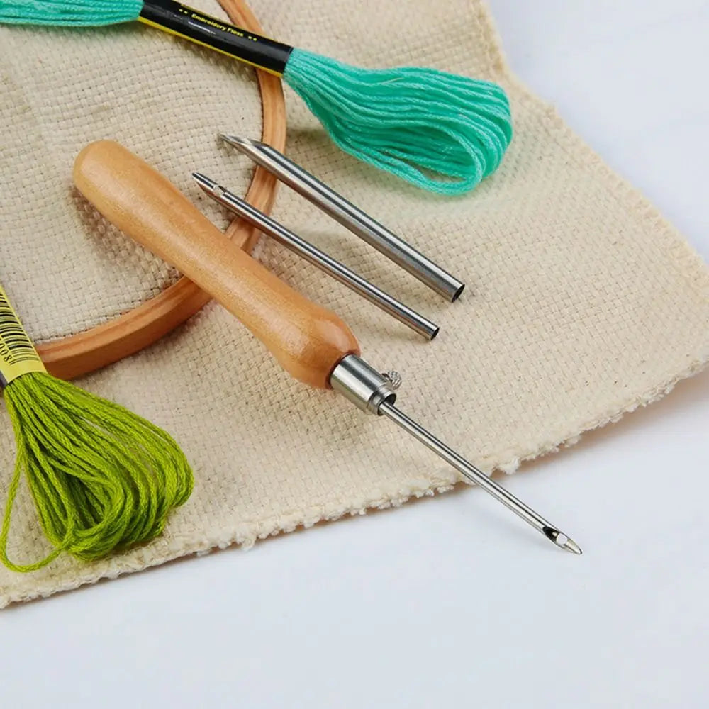 5-Piece Punch Needle Set – 2.5/3.5/5mm Embroidery DIY Kit