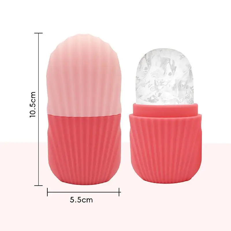 Facial Ice Roller Silicone Ice Cube Tray Reusable Ice Ball Massager Face Lifting Contouring Reduce Acne Skin Care Beauty Tool Oasis Select