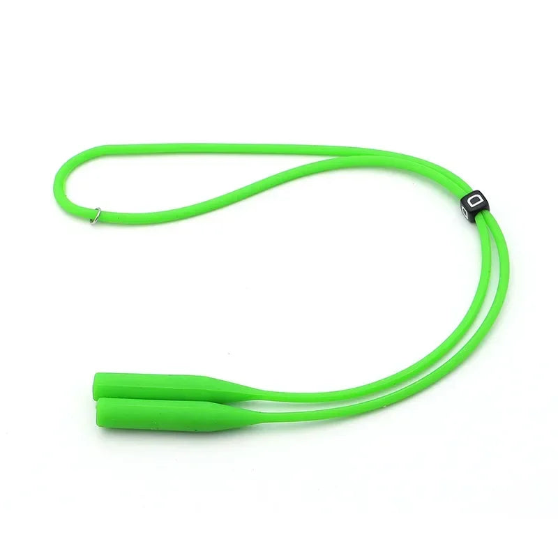 Adjustable Elastic Silicone Eyeglasses Straps Sunglasses Chain Sports Anti-Slip String Glasses Ropes Band Cord Holder Oasis Select Green