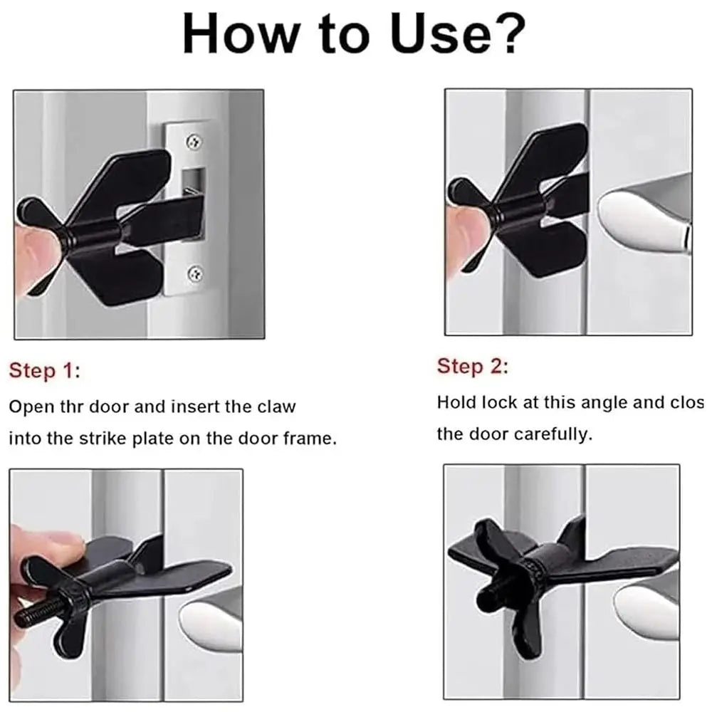 Portable Travel Door Lock & Stopper – Adjustable Stainless Steel