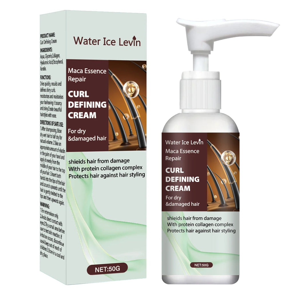 Maca Curl Defining Cream – Keratin, Collagen & Anti-Frizz Curl Defining Cream Oasis Select Nourishing
