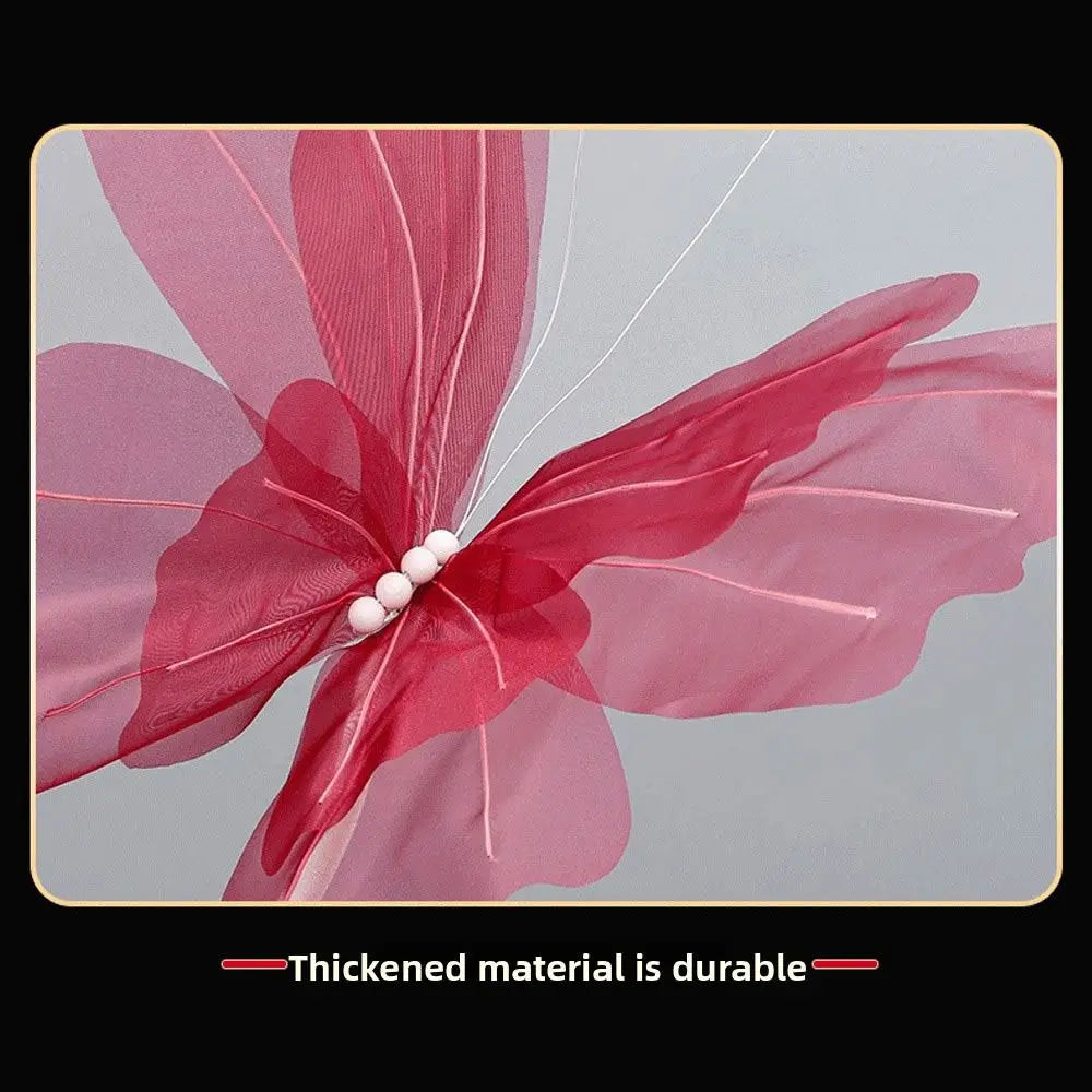 48cm Big Simulation Butterfly Hollow Design Gauze Material 3D Butterfly Large Size 3D Effect Fake Butterfly Wedding Decoration Oasis Select