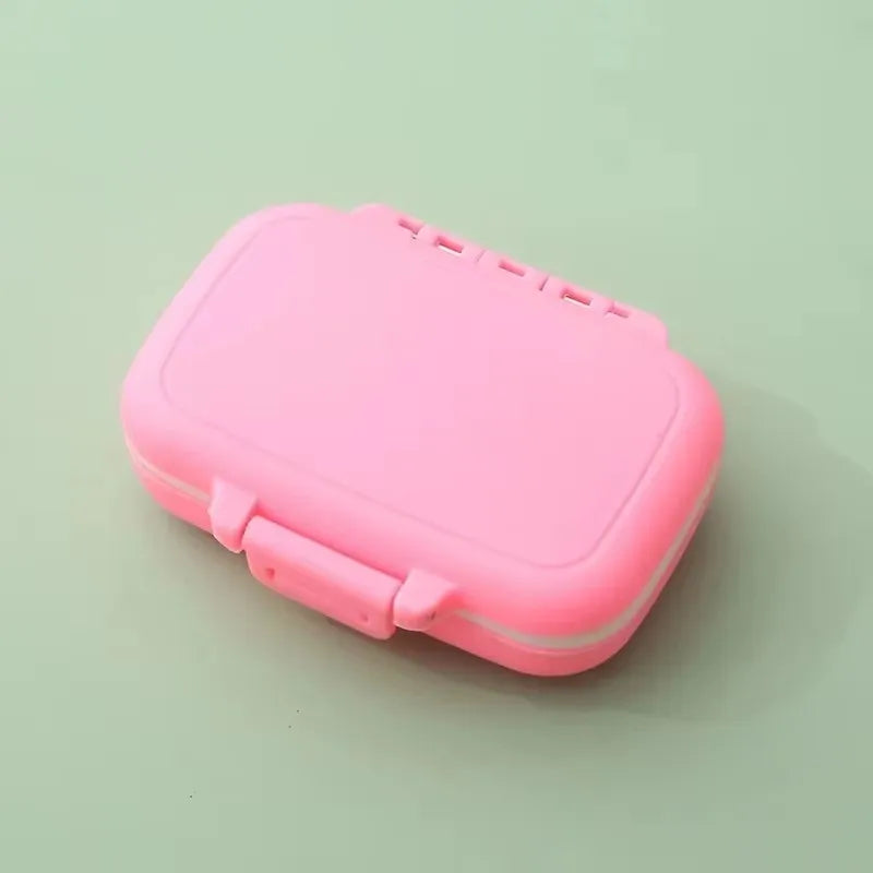 1/2pcs Mini Portable Pills Organizer Case 3 Grids PillBox Tablet Storage Container Weekly Medicine Pill's Box Pill Case Oasis Select Pink