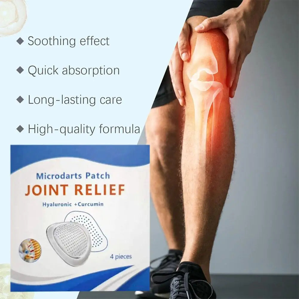 Microneedle Joint Relief Patch Natural Herbal Formula Comfort Waterproof Breathable Patch for Joint Discomfort 4pcs Oasis Select