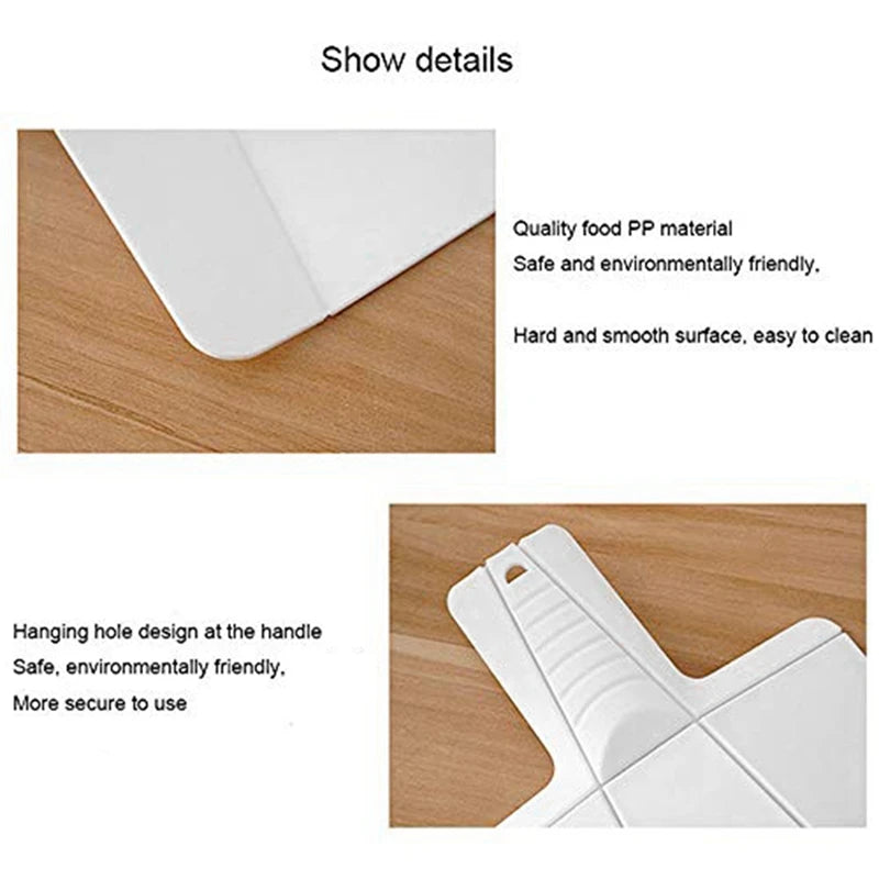 WISH Foldable Chopping Board - Portable Plastic Kitchen Cutting Boards For Veggies, Fruit, Dicing, Slicing Oasis Select