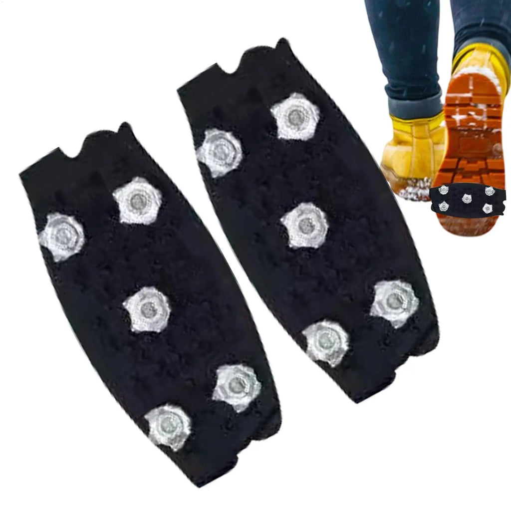 Ice Grips for Shoes 5-Tooth Footwear Crampons Walking Ice Traction Cleats Snow Grips Cleats for Hiking Climbing Walking Skiing Oasis Select