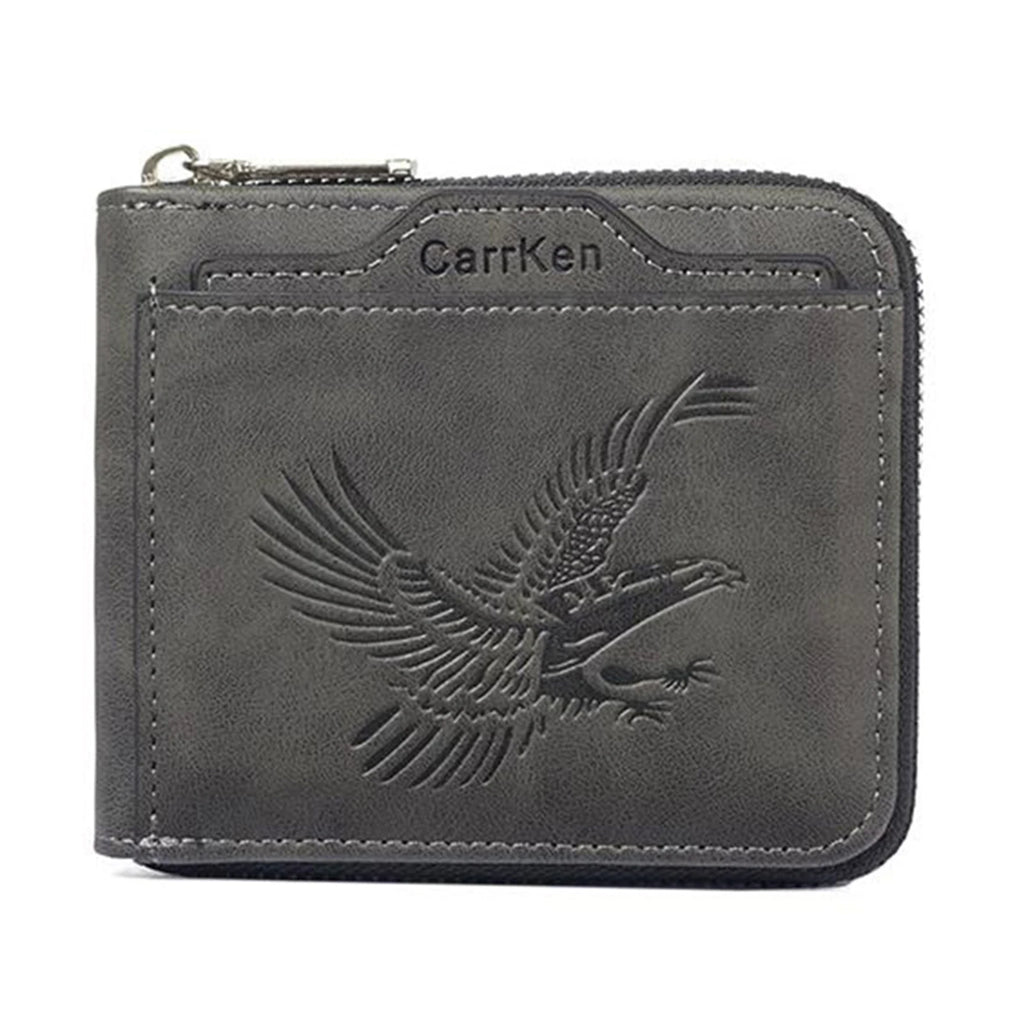 Men's Vintage Eagle-Embossed PU Leather Wallet | Multi Card Slot