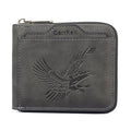Men's Vintage Eagle-Embossed PU Leather Wallet | Multi Card Slot