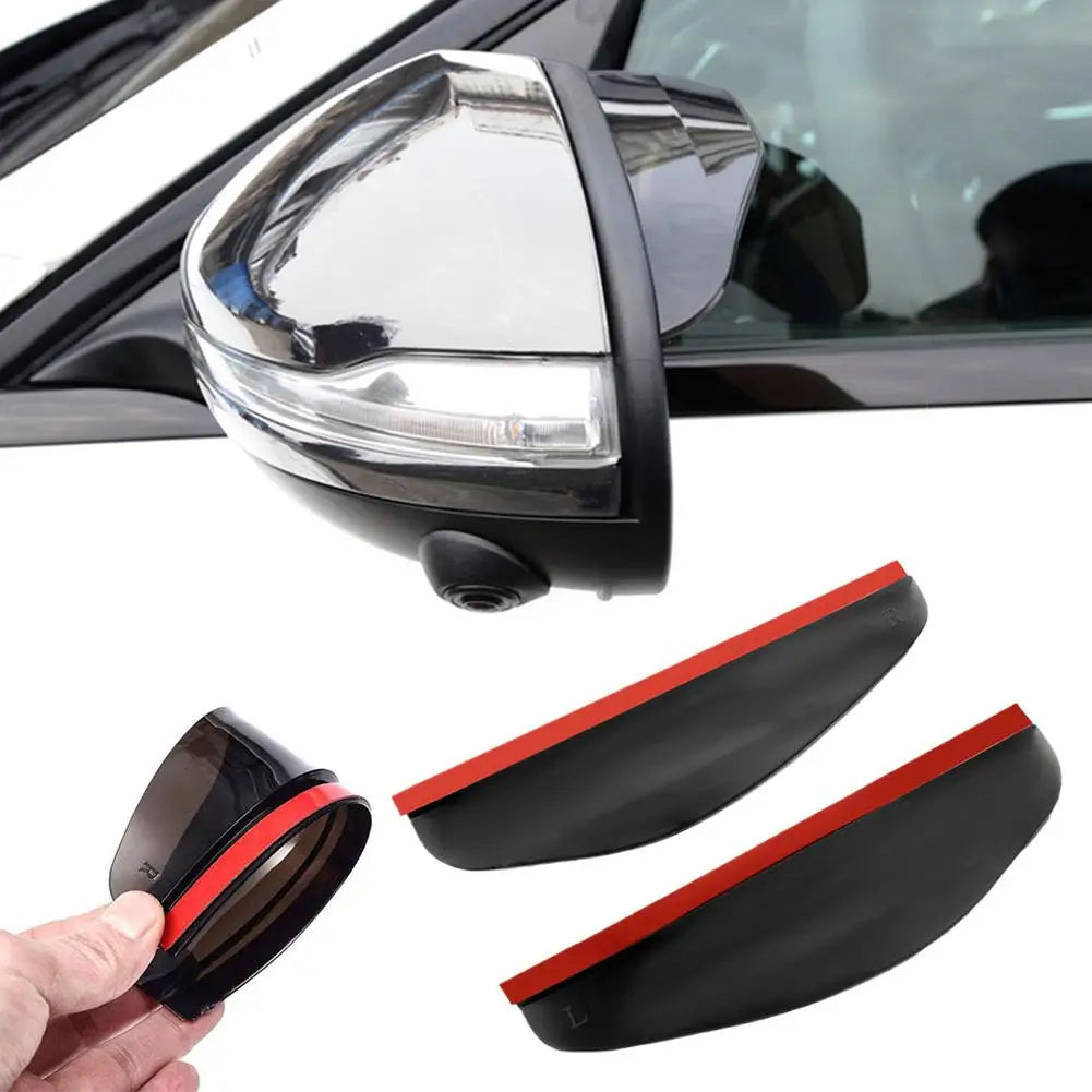 2PCS/Set Car Rearview Mirror Rain Guard Universal Flexible Rearview Mirror Eyebrow Rain Cover Sun Visor Shade Cover Protector Oasis Select