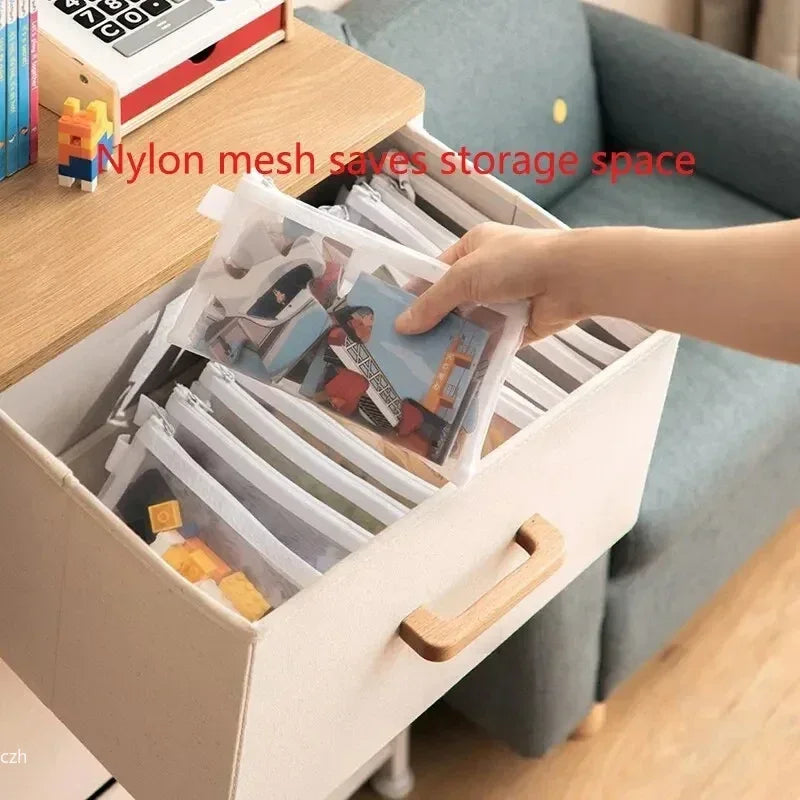 3-Pack Transparent Mesh Zipper Document Bags | Stationery Mesh Document Bag Oasis Select