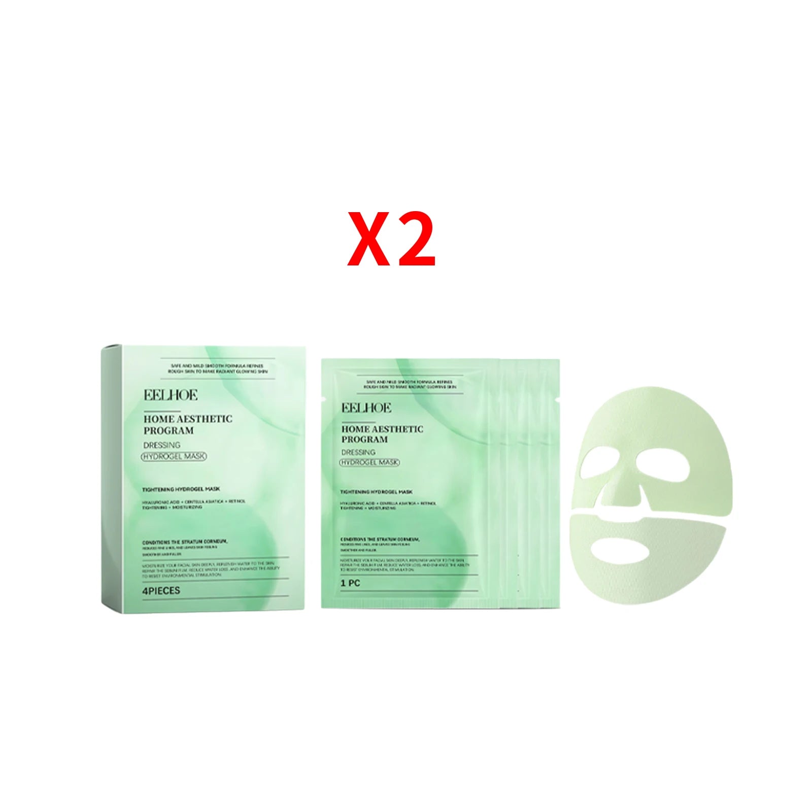 Eelhoe Centella Asiatica Hydrogel Mask – Brighten & Tighten Hydrogel Face Mask Oasis Select 8 PIECES BOXED