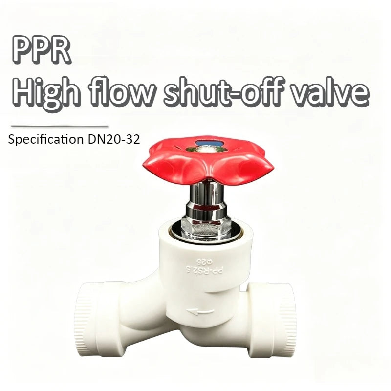 PPR Lifting S-type Globe Valve High Flow Hot Melt Iron Handwheel Straight Through Gate Valve Water Pipe Fittings Oasis Select