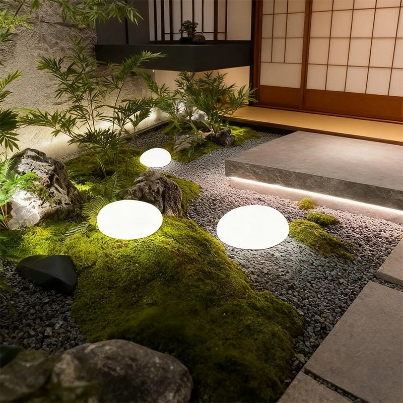 Solar Decorative Lamp Frosted Ground Lamp Outdoor Waterproof Energy Saving Lantern Pebble Lawn Light Home Garden Lighting Lamp Oasis Select