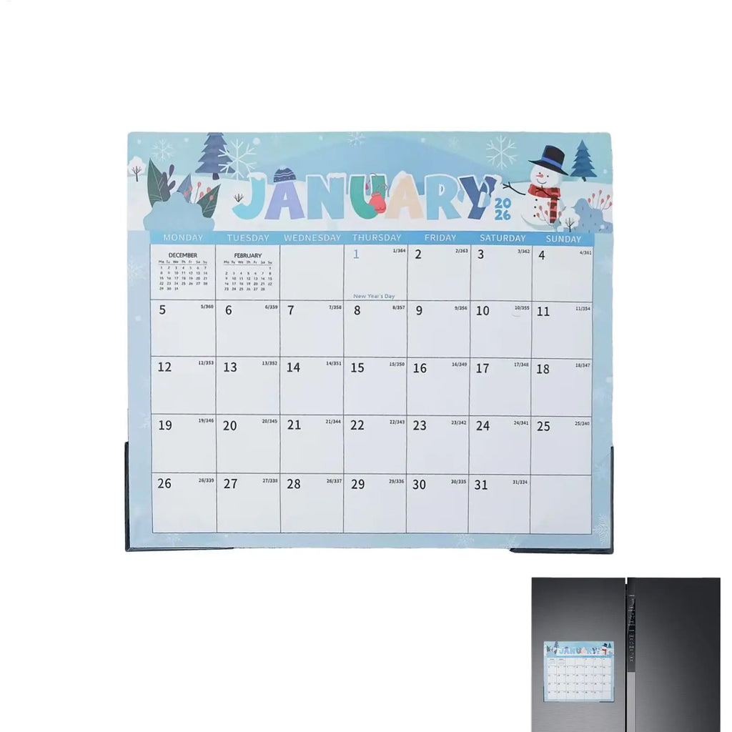 Magnetic Fridge Calendar Runs from January 2026 Until June 2027 18 Monthly Fridge Calendar Magnet Creative Magnetic PlanCalendar Oasis Select