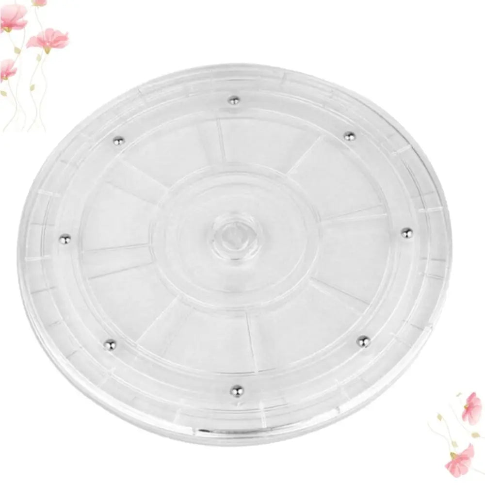 Creative 360-Degree Acrylic Turntable Transparent Round Rotating Display Stand Clear Plastic 360-Degree Rotary Table Antique Oasis Select