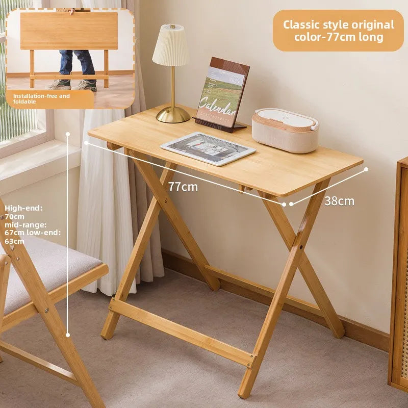 Folding table Rectangle desk Computer table Bedroom Home bedside table Desk worktable Small apartment dining table Oasis Select Primary D 77