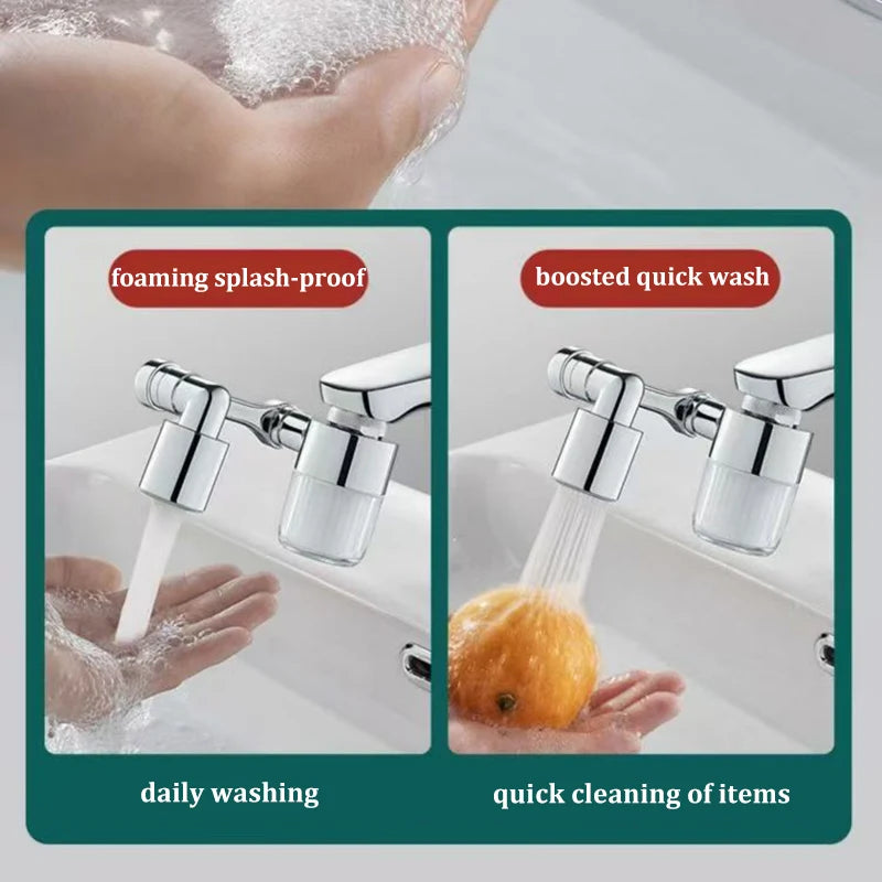 1080° Rotating Faucet Aerator Extender – Kitchen & Bathroom