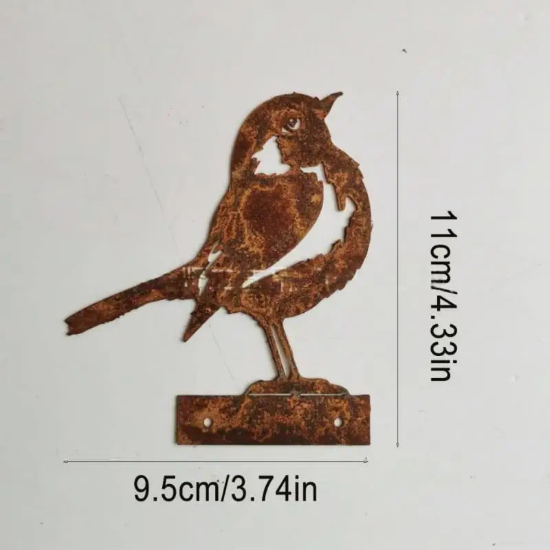 Rust Metal Bird Wall Art | Garden & Home Décor Ornament Metal Wall Ornament Oasis Select 1PCS