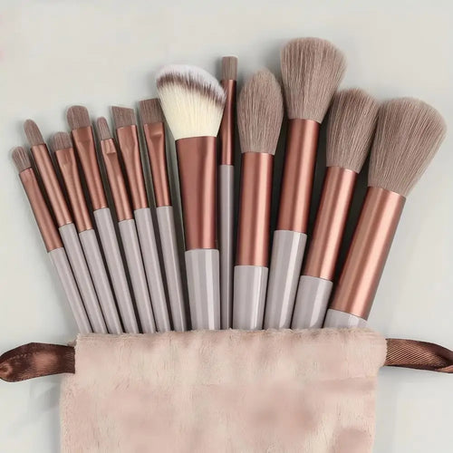 13-Piece Professional Makeup Brush Set with Velvet Pouch Makeup Brush Set Oasis Select