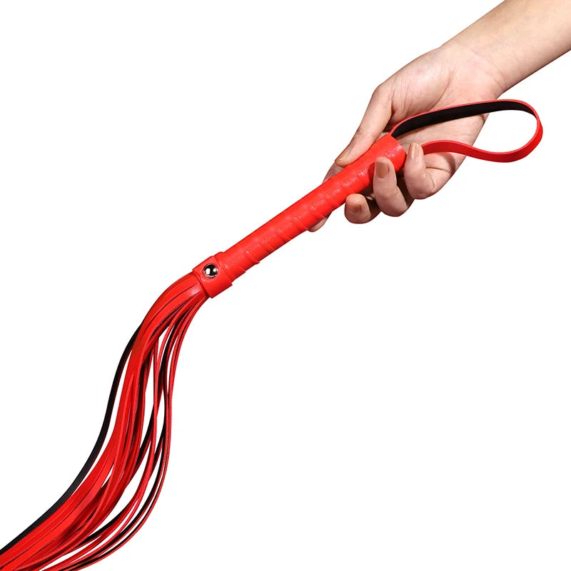 High Quality Pu Leather Pimp Whip Racing Riding Crop Party Flogger Hand Cuffs Queen Colourful Horse Riding Whip Oasis Select