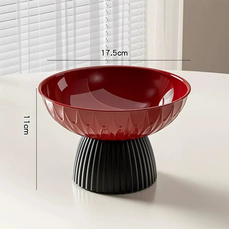 Sophisticated Jumbo Washable Fruit Bowl with Stand - Stylish, Sanitary Tabletop Manager and Decorative Focal Point Oasis Select Red