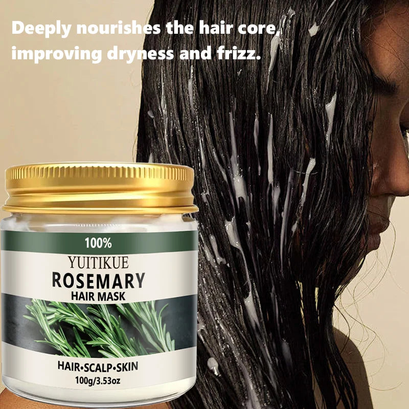 YUITIKUE Rosemary Hair Mask – Moisture, Frizz Control & Elasticity
