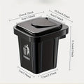 Wall Mounted Ashtray with Lid Dustproof for Bathroom Toilet Living Room Creative Ash Bin Prevent Fly Ash Stainless Trash Can Oasis Select black