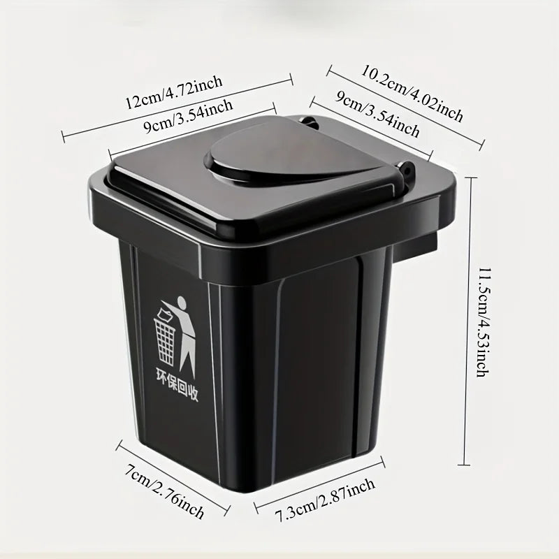 Wall Mounted Ashtray with Lid Dustproof for Bathroom Toilet Living Room Creative Ash Bin Prevent Fly Ash Stainless Trash Can Oasis Select black