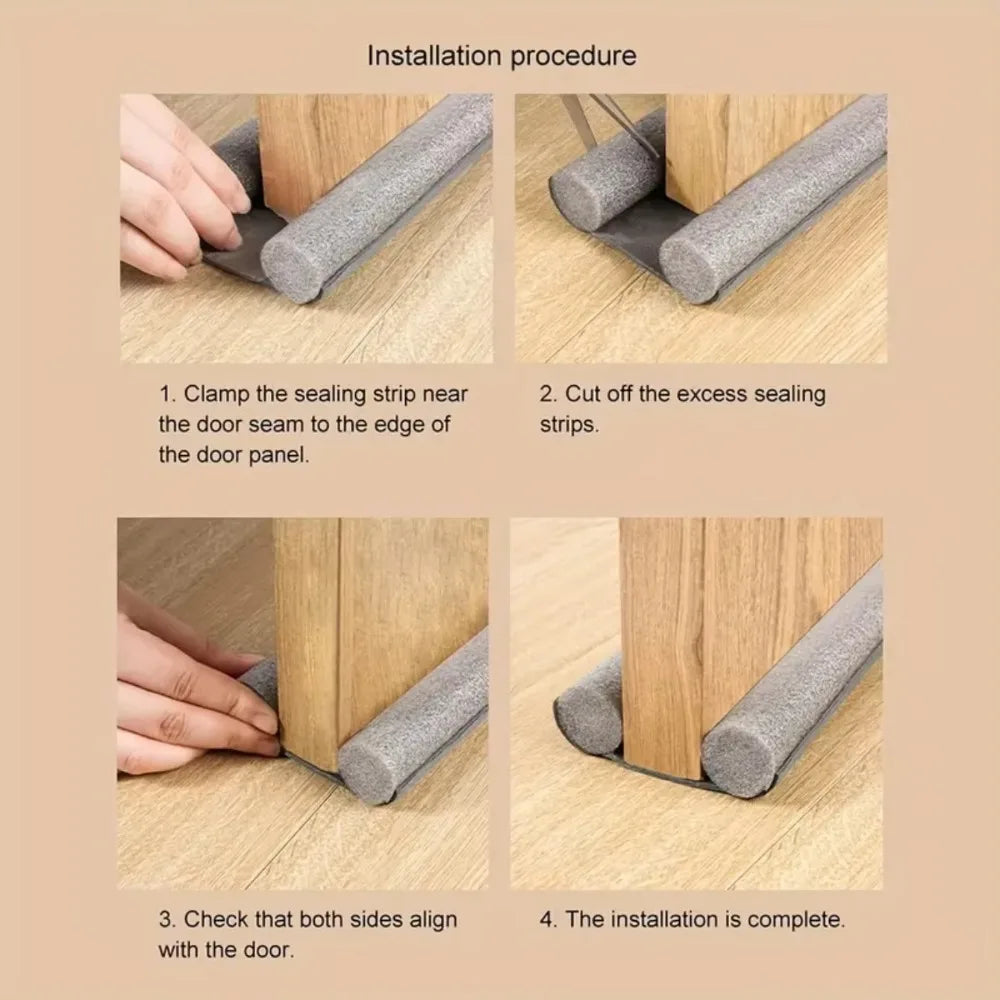 Anti-Insect Door Bottom Seal Strip Heat Preservation Dustproof Length Adjustable Door Sealing Strip Windshield Soundproof Door Oasis Select