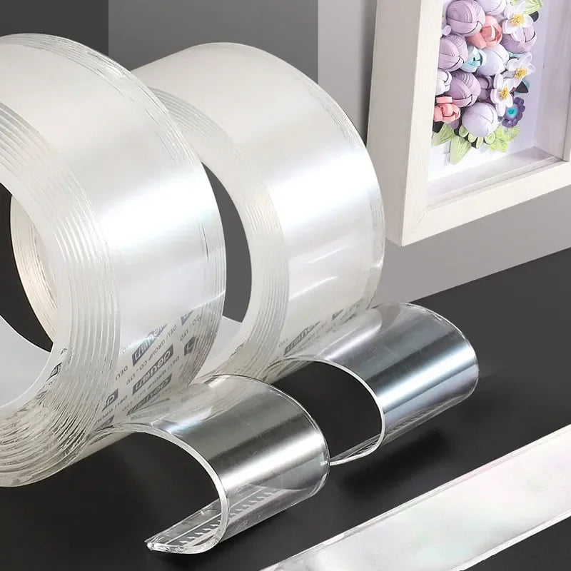 3M Nano Tape Double Sided Tape Transparent Reusable Waterproof Adhesive Tapes Cleanable Kitchen Bathroom Supplies Tapes Oasis Select
