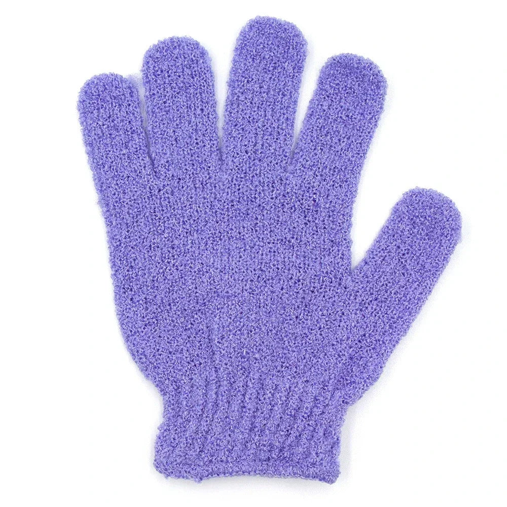 1pcs Bath for Peeling Exfoliating Mitt Glove Scrub Gloves Resistance Wash Skin Moisturizing SPA Foam Body Massage Sponge Oasis Select Purple-1pc
