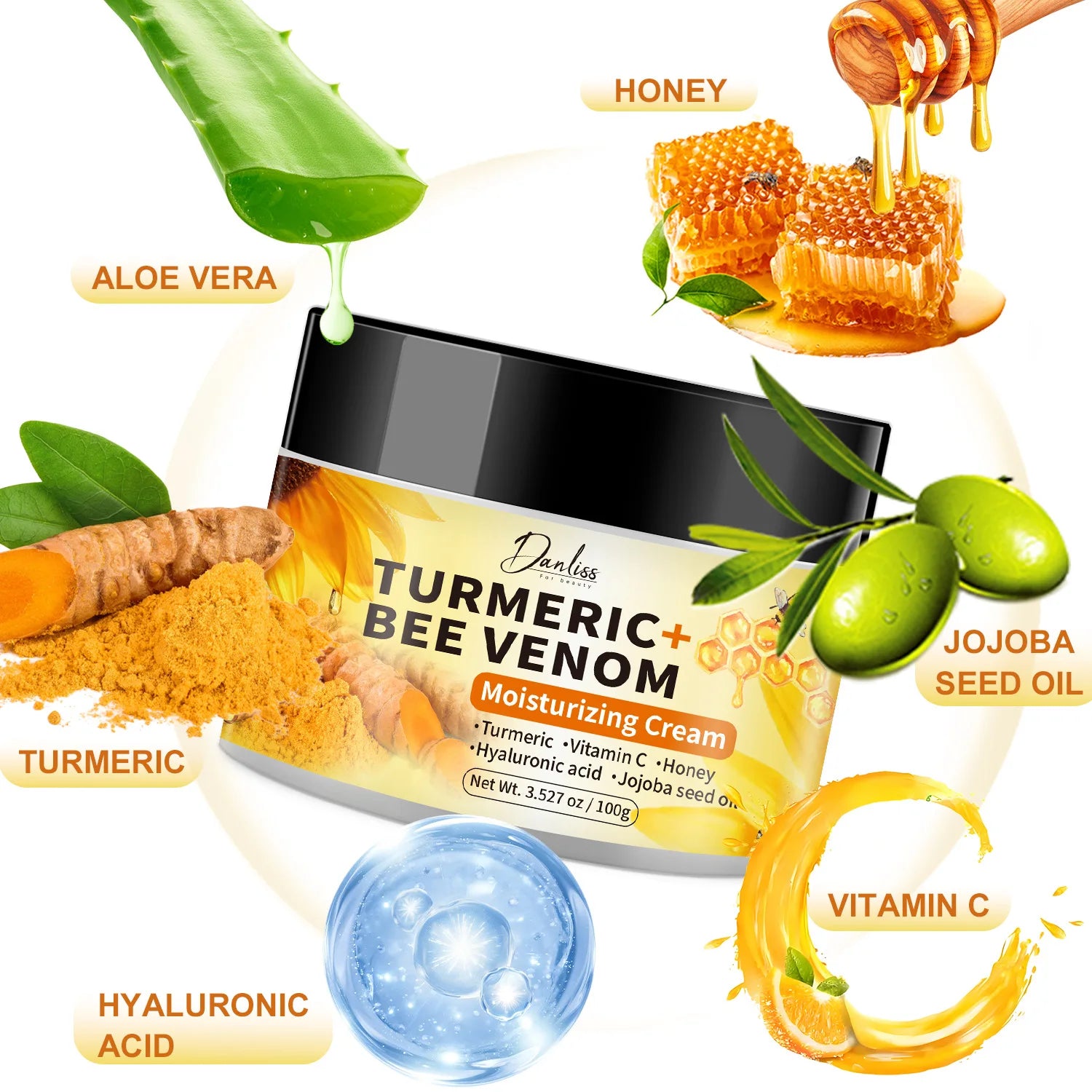 Turmeric & Bee Venom Moisturizing Hand & Foot Cream 100g