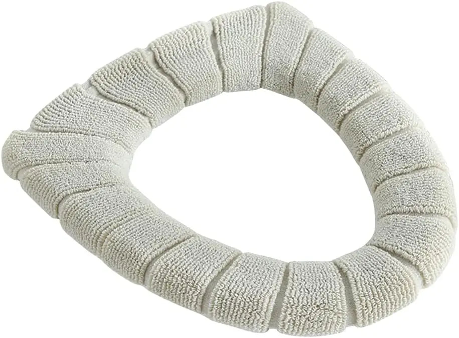 Washable Toilet Seat Cover – Stretchable Cushion Pad for Bathroom, Reusable Washable Soft Mat, Universal Fit Cold Weather Oasis Select Khaki