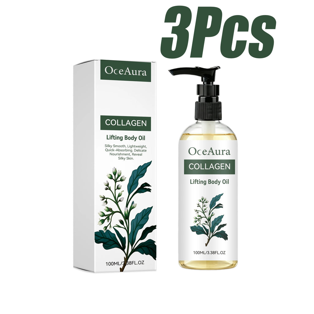 Collagen Lifting Body Oil Firming Hydrating Body Oil for Skin Elasticity Tightening Nourishing Daily Care Massage Essential Oil Oasis Select 3 x 100ml Boxed