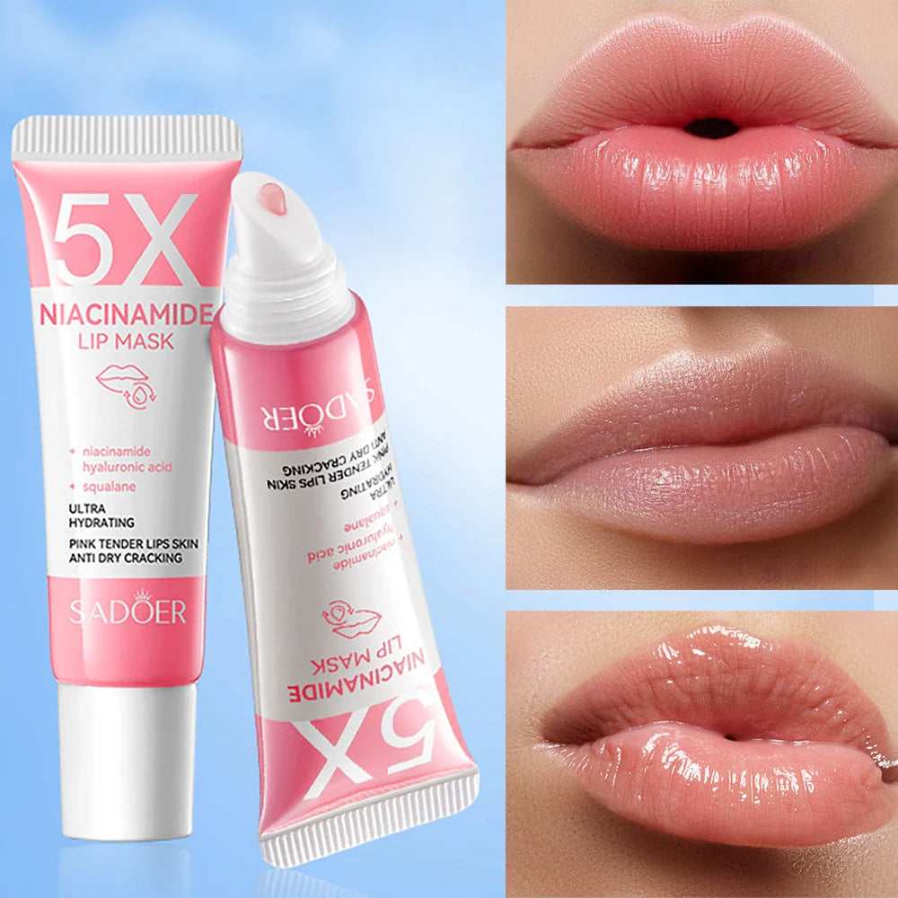 5X Niacinamide Plumping Lip Mask – Intense Hydration & Anti-Dryness for Soft, Pink Lips | Care Chapped Lips Overnig 10g/pc Oasis Select
