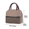 Portable Lunch Bag Waterproof Thermal Insulated Lunch Box Bento Pouch Dinner Insulation Bag Student Thickened Cute Lunch Bag Oasis Select Brown