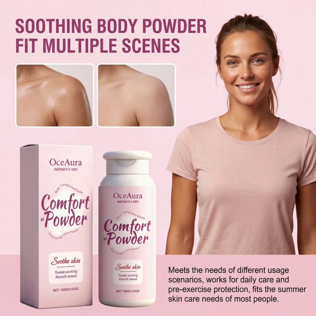 Comfort Powder Instantly Dry Comfort Powder Soothing Body Powder Sweat Wicking Absorb Sweat Talc Free Refreshing Summer Care Oasis Select