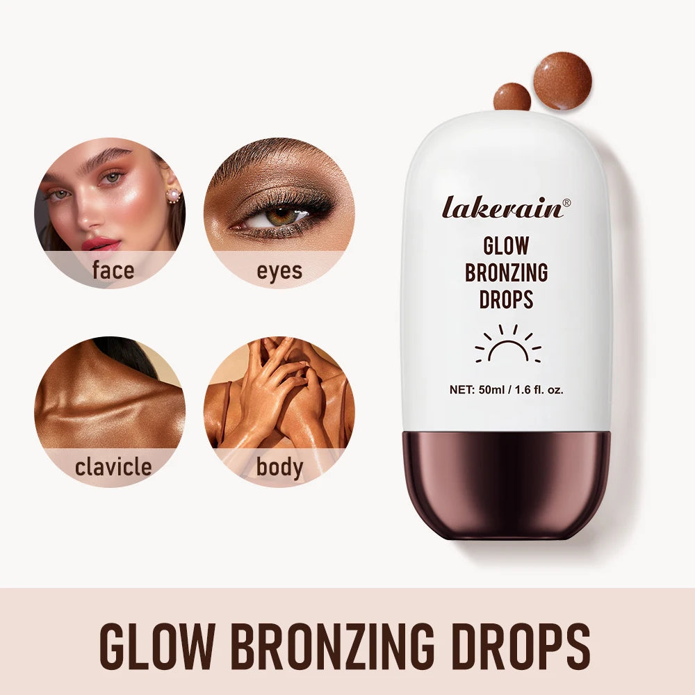 ibcccndc Glow Bronzing Drops | Liquid Bronzer Squalane 50ml Liquid Bronzer Drops Oasis Select