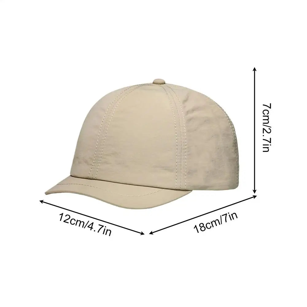 Summer Baseball Hat Outdoor Sport Baseball Cap Unisex Summer Quick Drying Hat Breathable Cap Foldable Cycling hat Sun Protection Oasis Select cream colored