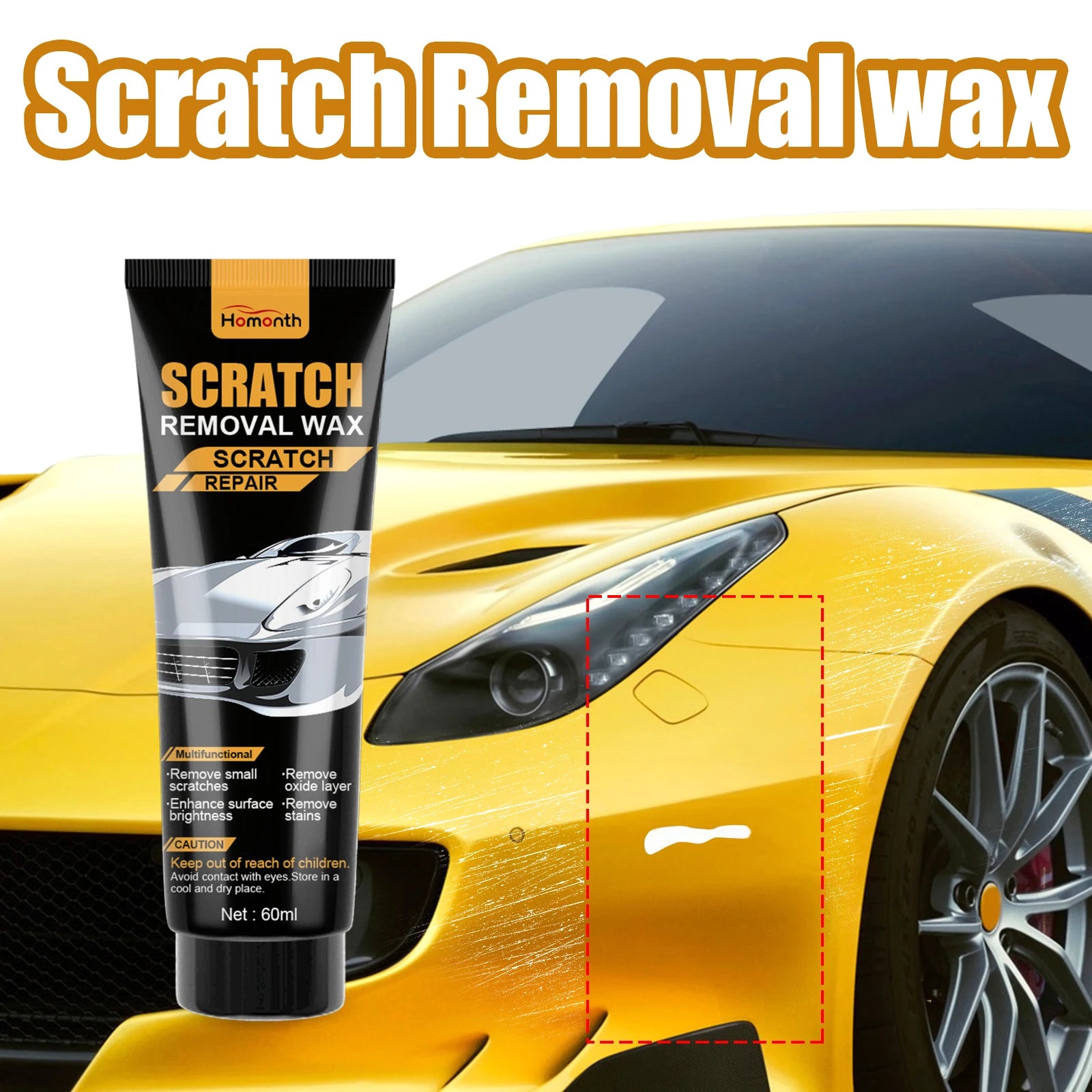 Scratch Removal Wax for Car Scratch Remove Surface Stains Clay Scratch Repair Paste Restores and Protects Polishing Car Care Oasis Select