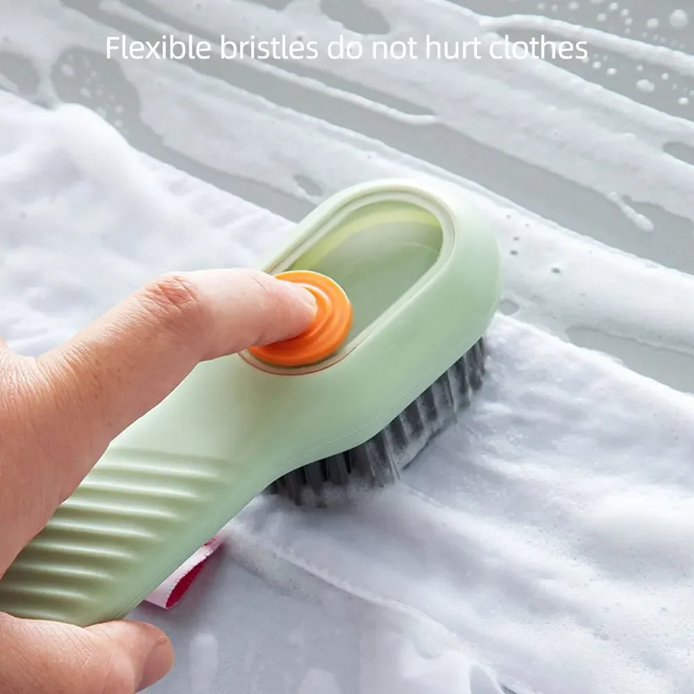 Multifunction Shoe Brush with Soap Dispenser & Long Handle Shoe Cleaning Brush Oasis Select